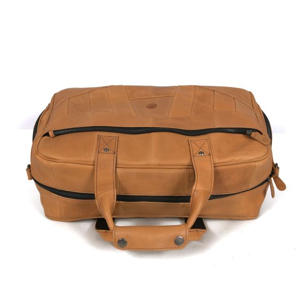 Brooks Leather Duffle Bag - Raven ( Upcycled Leather Collection ) 