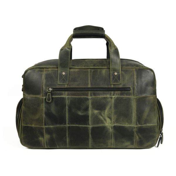 Brooks Leather Duffle Bag - Seaweed (Upcycled Leather Collection)