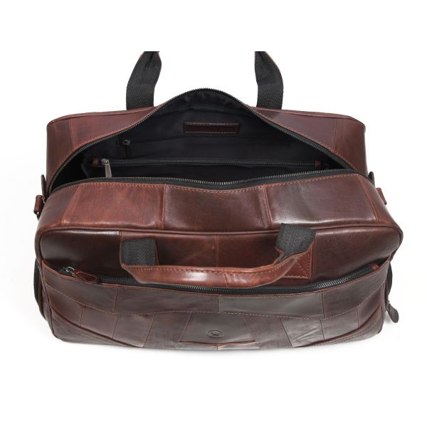 Brooks Leather Duffle Bag - Hickory (Upcycled Leather Collection)