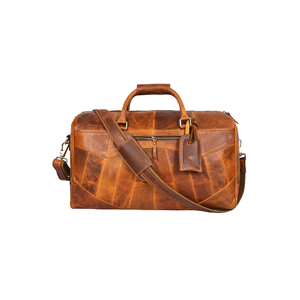 Marbella Leather Travel Bag - Caramel Brown