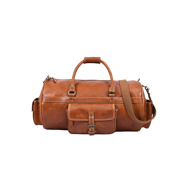 Pamplona Leather Duffle Bag - Chestnut