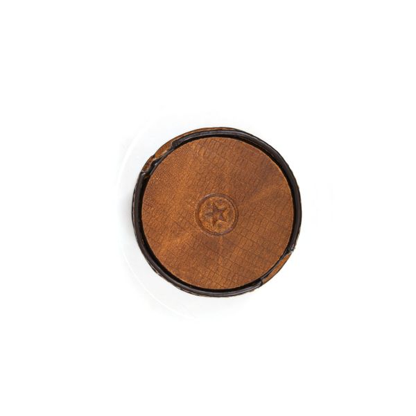Cannes Leather Coaster - Gingerbread