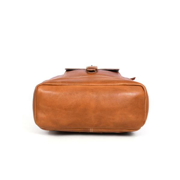 Sagunto Leather Backpack - Caramel Brown