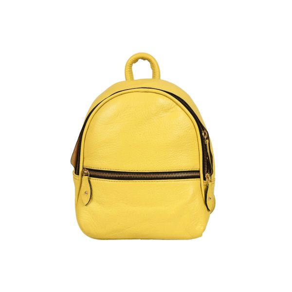 Modena Mini Leather Backpack - Mustard