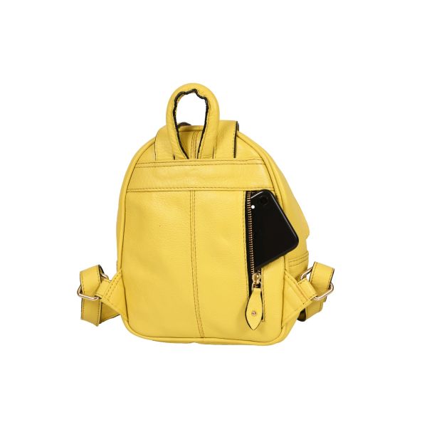 Modena Mini Leather Backpack - Mustard