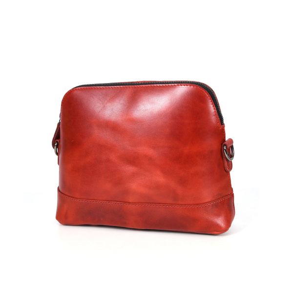 Requena Leather Crossbody Bag - Currant