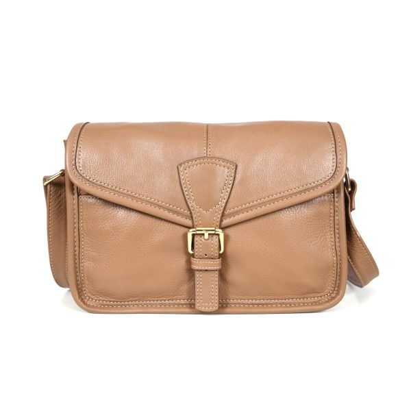 Ourense Leather Crossbody Bag - Tortilla Brown