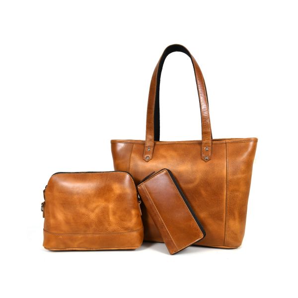 Mieres Travel Tote Bag Combo – Ochre Brown