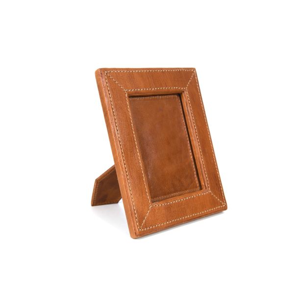 Roland Leather Photo Frame - Caramel Brown