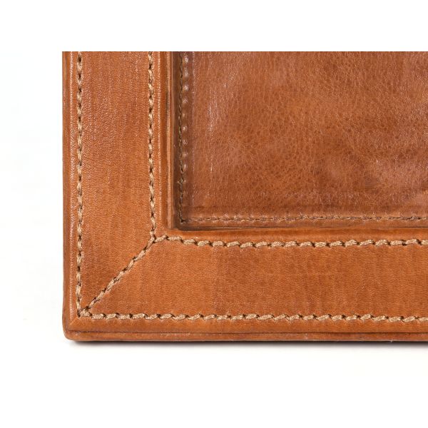 Roland Leather Photo Frame - Caramel Brown