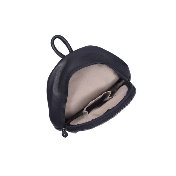Modena Mini Leather Backpack - Black