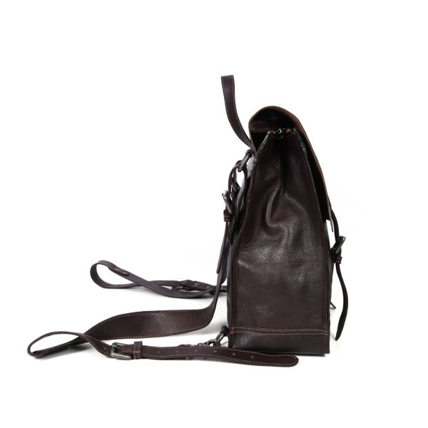 Andover Leather Backpack - Dark Brown 