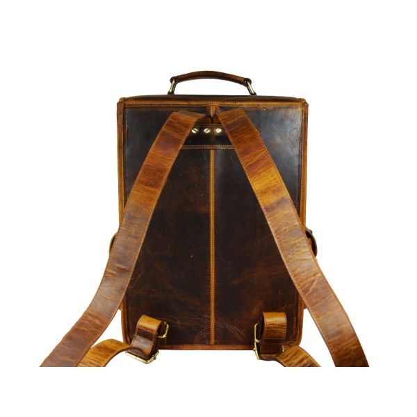 Ankeny Leather Backpack - Caramel