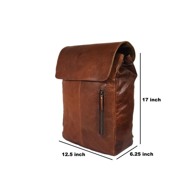 Astoria Leather Backpack - Chestnut 