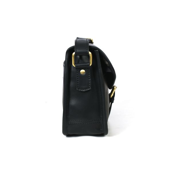 Ourense Leather Crossbody Bag - Raven Black