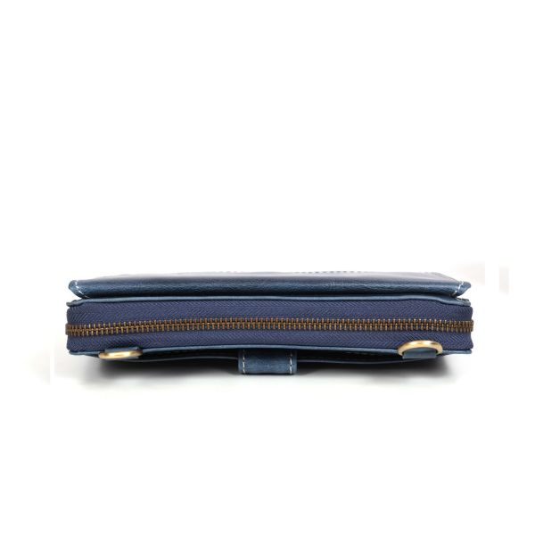 Memphis Hand Tooled Leather Clutch - Royal