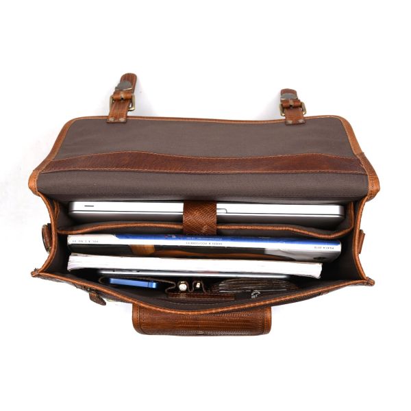 leather Briefcase & Organizer Combo