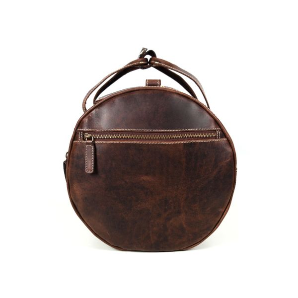 Cordoba Leather Barrel Bag -  Brown
