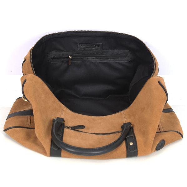Vermont Leather Suede Weekender Bag - Brown