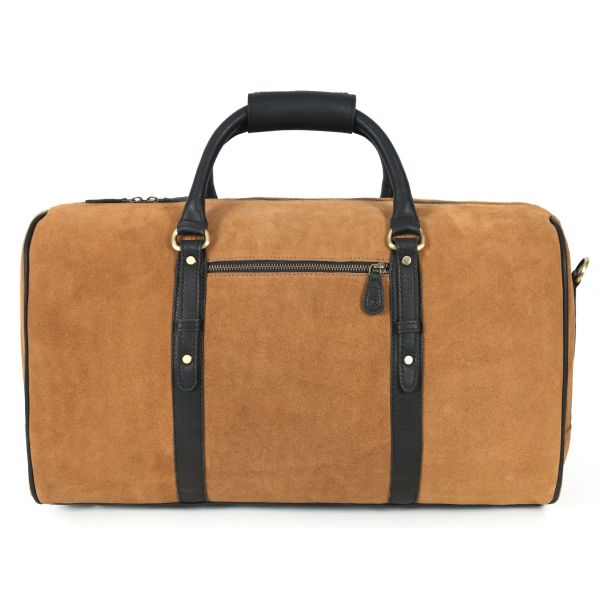 Vermont Leather Suede Weekender Bag - Brown