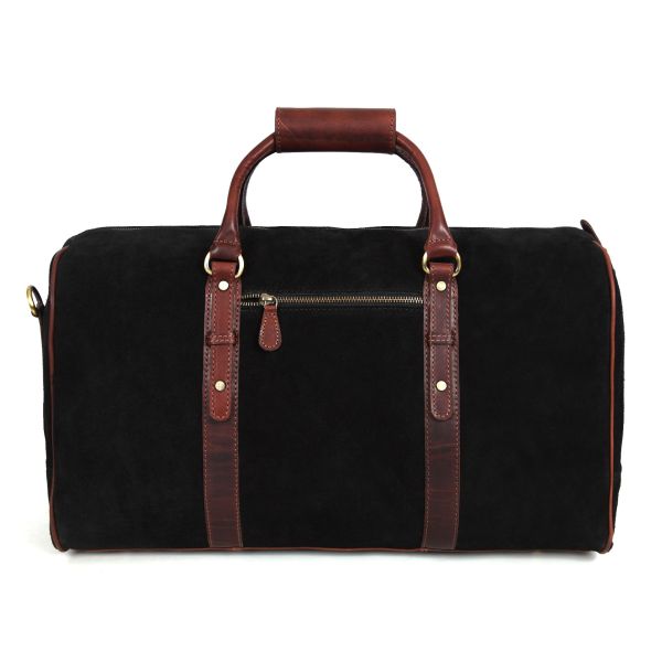 Pomona Leather Suede Weekender Bag - Black