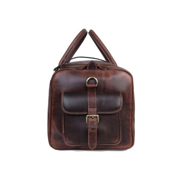 Acoma Leather Travel Bag - Walnut (TB-20 -B)