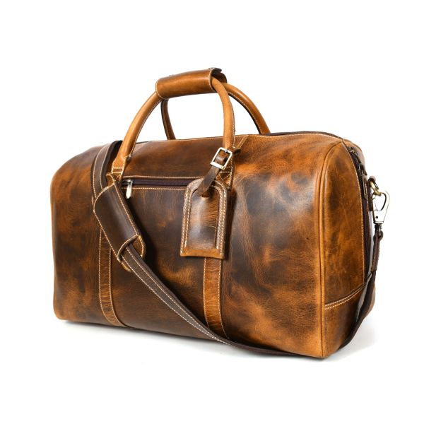 Taranto Leather Weekender Bag  - Hickory