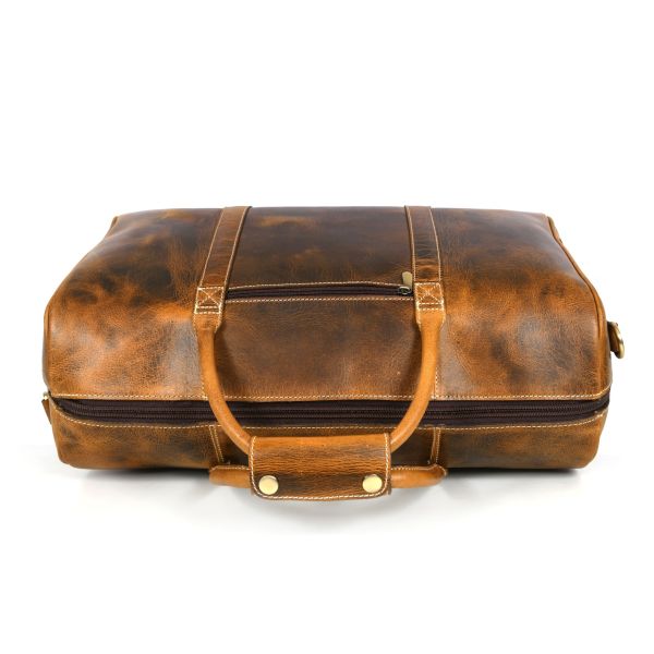 Taranto Leather Weekender Bag  - Hickory