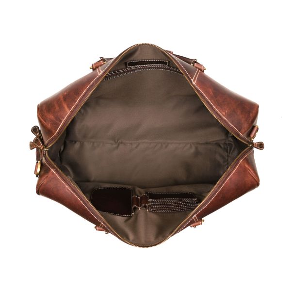 Taranto Leather Weekender Bag - Tan