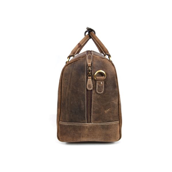 Taranto Leather Weekender Bag  - Brown