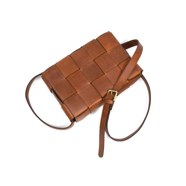 Cieza Sling Bag - Caramel Brown ( Upcycled Leather ) 