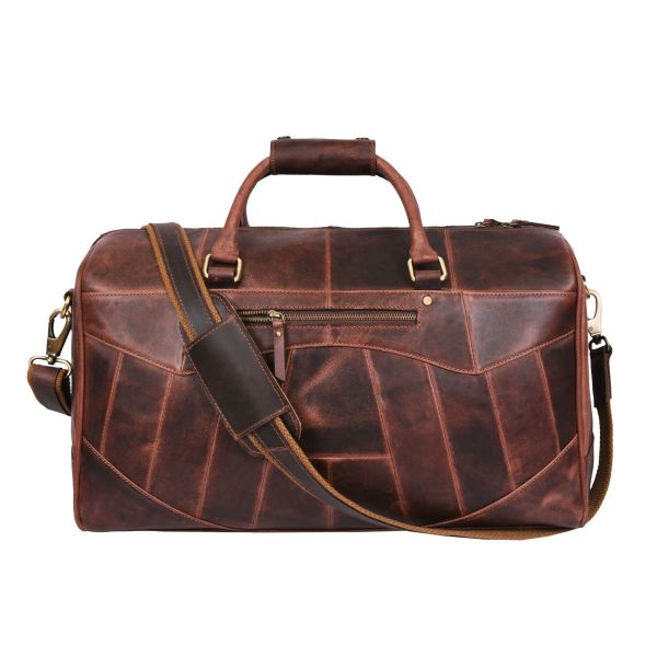 Marbella Leather Travel Bag - Walnut Brown