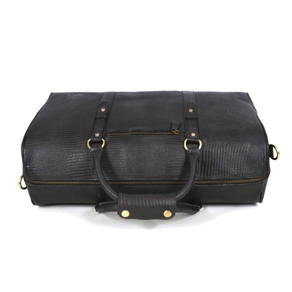 Taranto Leather Weekender Bag  - Cerulean Raven