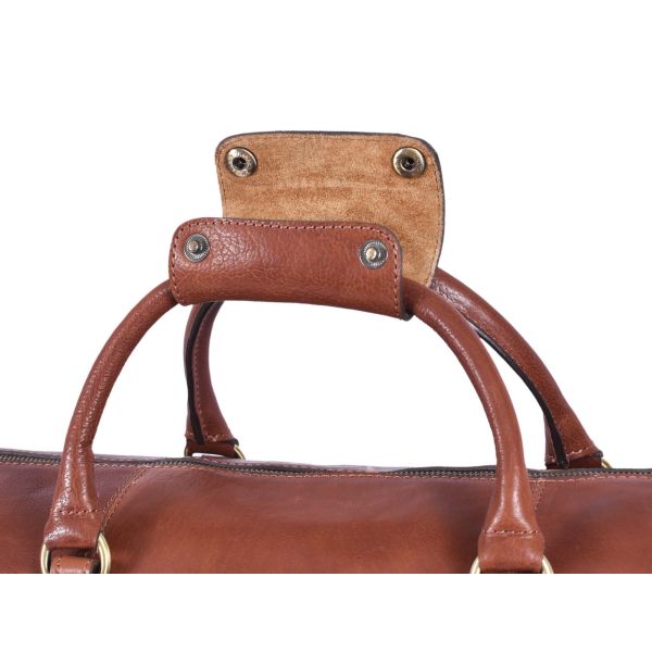 Taranto Leather Weekender Bag - Russet