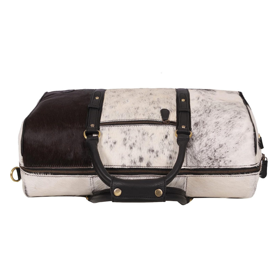 Men Cowhide Best Quality Leather Vintage Duffel Luggage Gym Overnight Travel  Bag