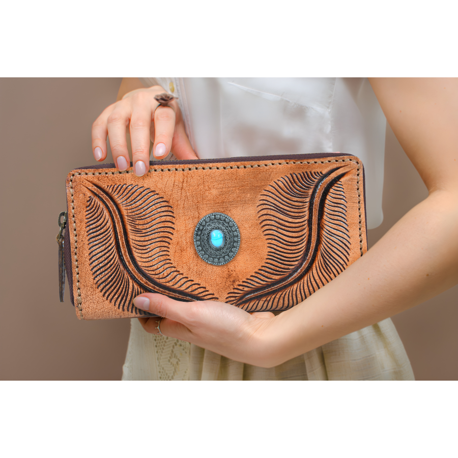 Marquez Trail Hand-Tooled Wallet – Myra Bags