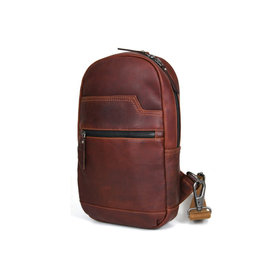 Alvin Leather Backpack - Dark Brown