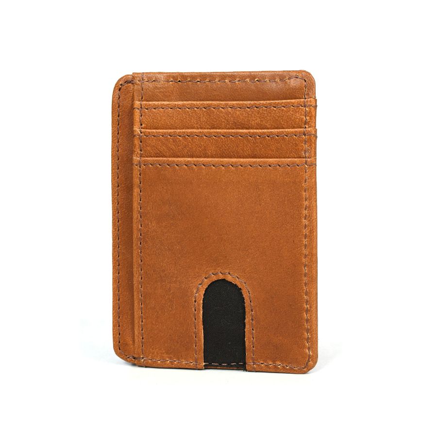 Leather Money Card Holder Wallet  Leather Credit Id Card Purse