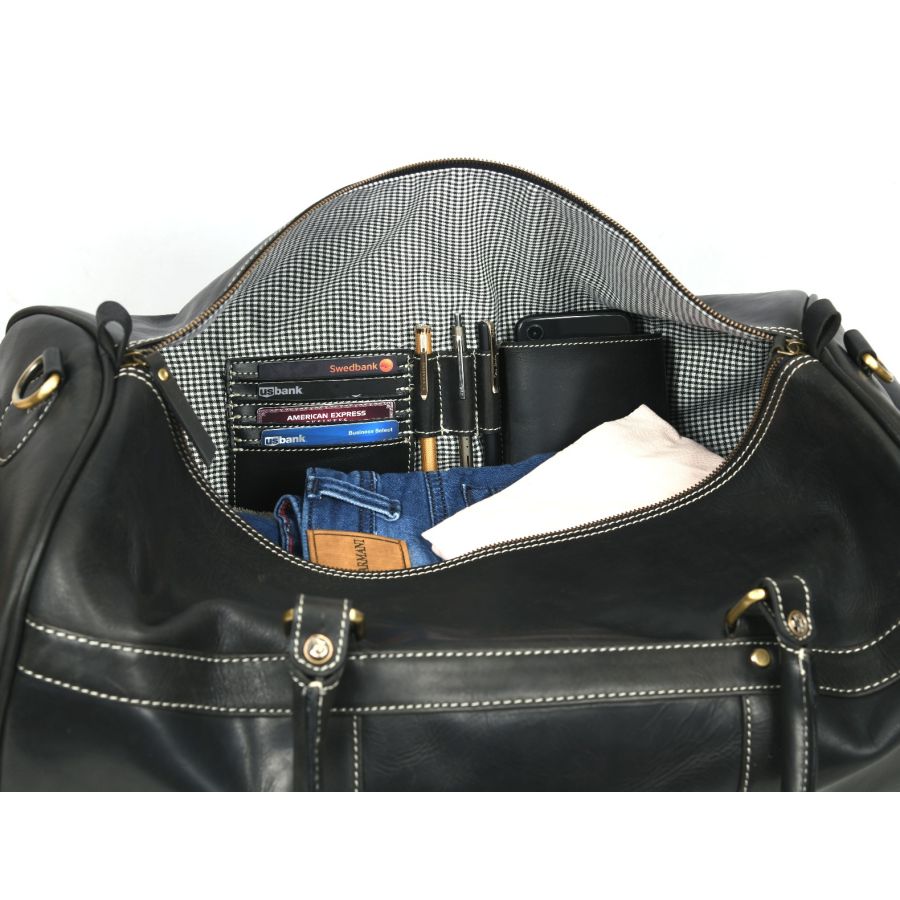 Woven Link Black Leather Bag Strap – The Escapade Bag