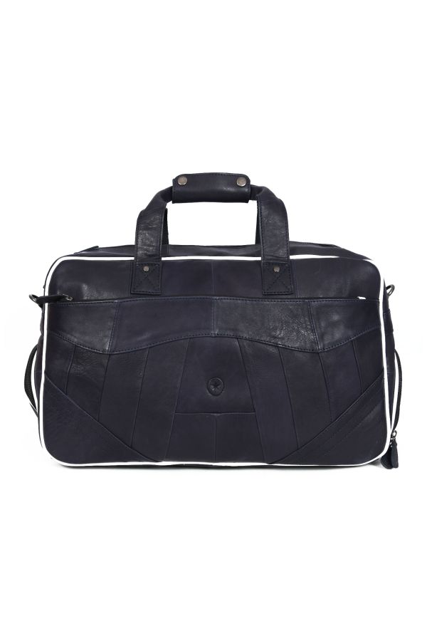 Brooks Leather Duffle Bag - Royal Blue 
