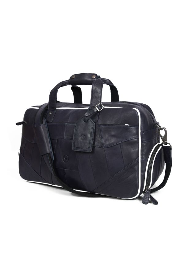 Brooks Leather Duffle Bag - Royal Blue 