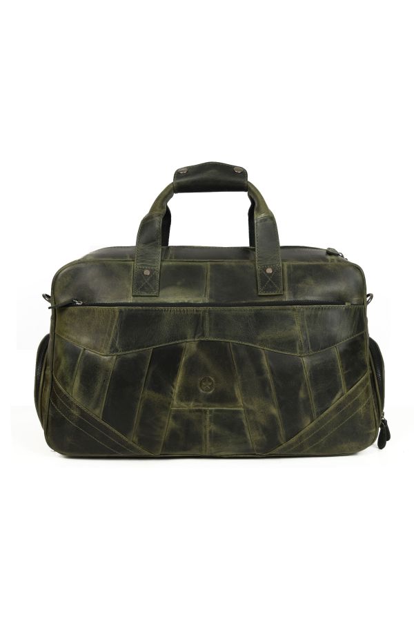 Brooks Leather Duffle Bag - Seaweed