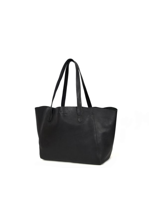 Sion Leather Tote Bag For Women - Raven 