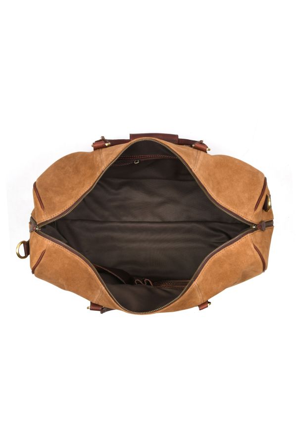 Pomona Leather Suede Weekender Bag - Brown