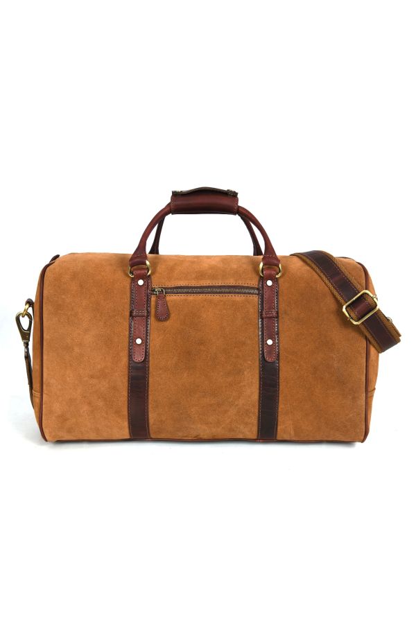 Pomona Leather Suede Weekender Bag - Brown