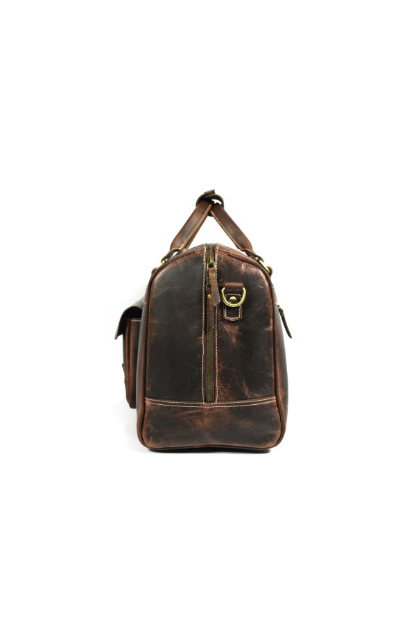 Bolzano Leather Duffle Bag - Walnut Brown