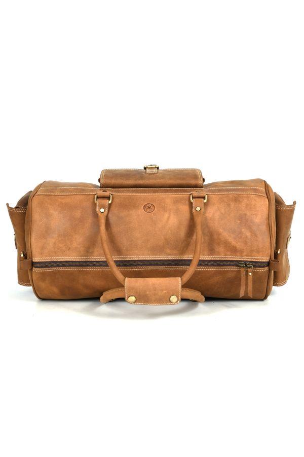 Pamplona Leather Duffle bag - Tortilla Brown