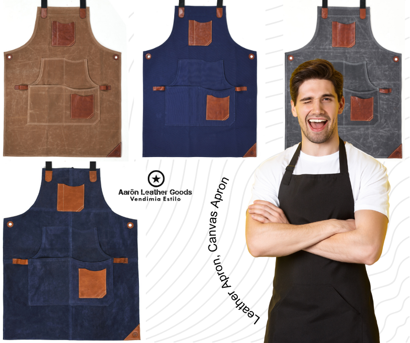 Crafted Culinary Comfort: Unveiling the Beauty of Leather and Canvas Apron