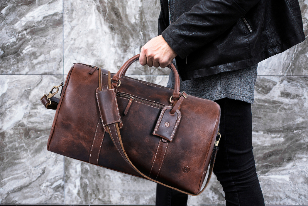 Leather duffle bags are so classy!