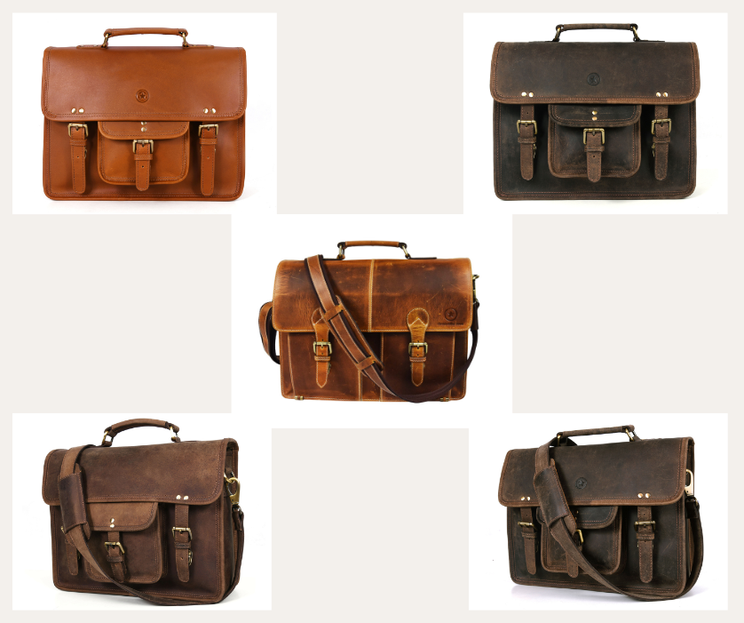 Leather Office Bags - Aaron Leather Goods 